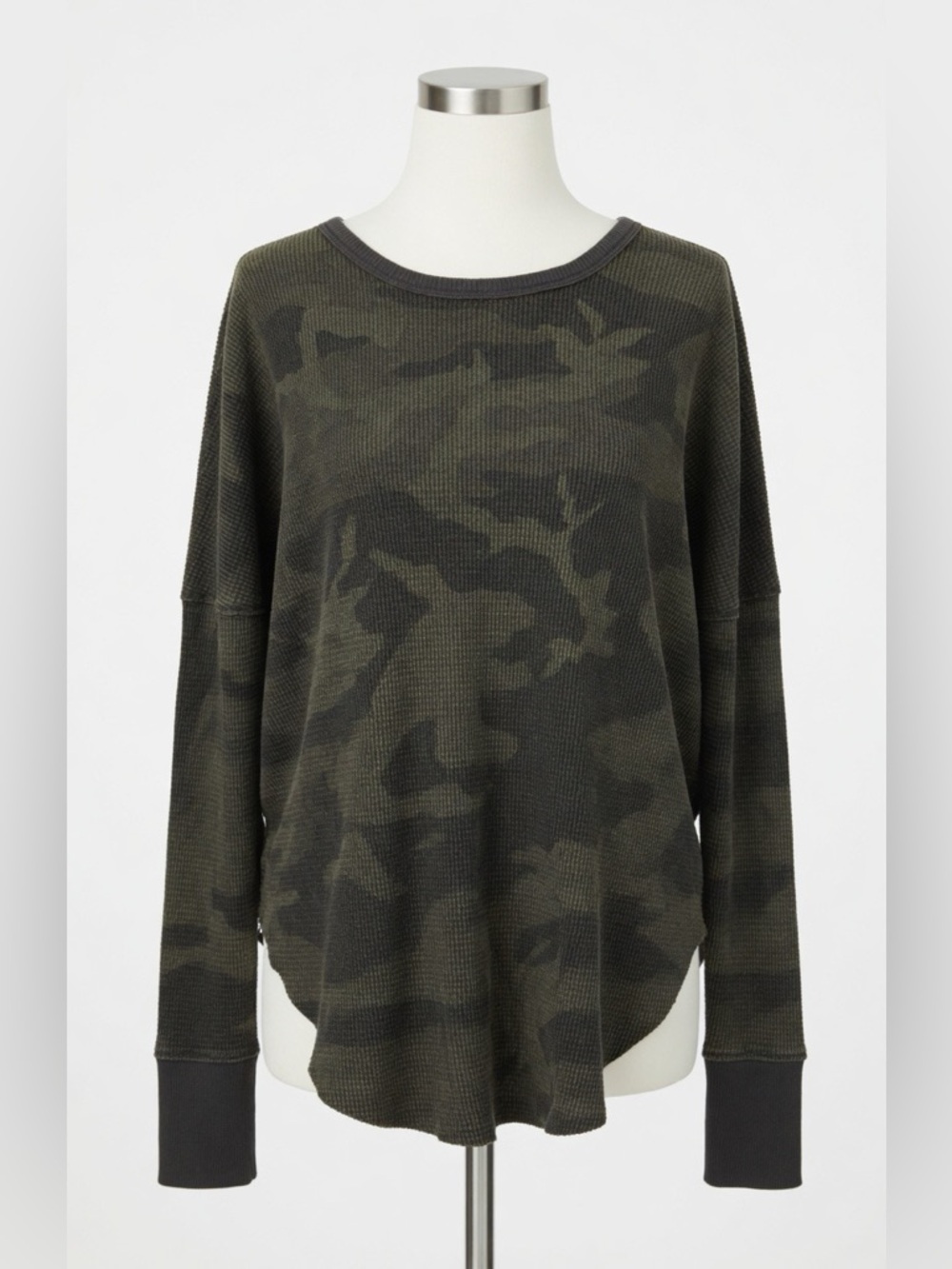 TNA Olive and Charcoal Long Sleeve Tee